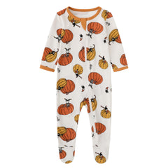 Owlivia zip-front organic cotton baby pajamas with easy access for diaper changes
