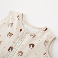 Owlivia organic cotton sleep sack fabric keeps skin breathable and safe.