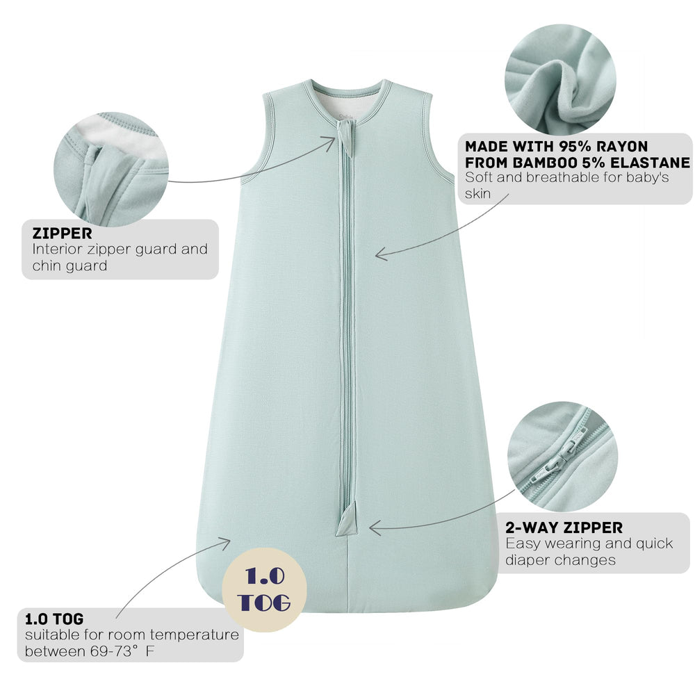 Owlivia sleep sack machine washable for simple care.