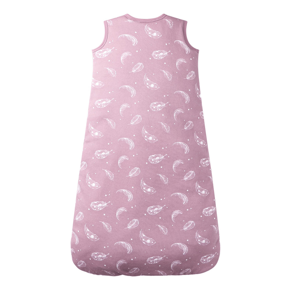 Owlivia sleep sack 2-way zipper closeup for easy diaper changes