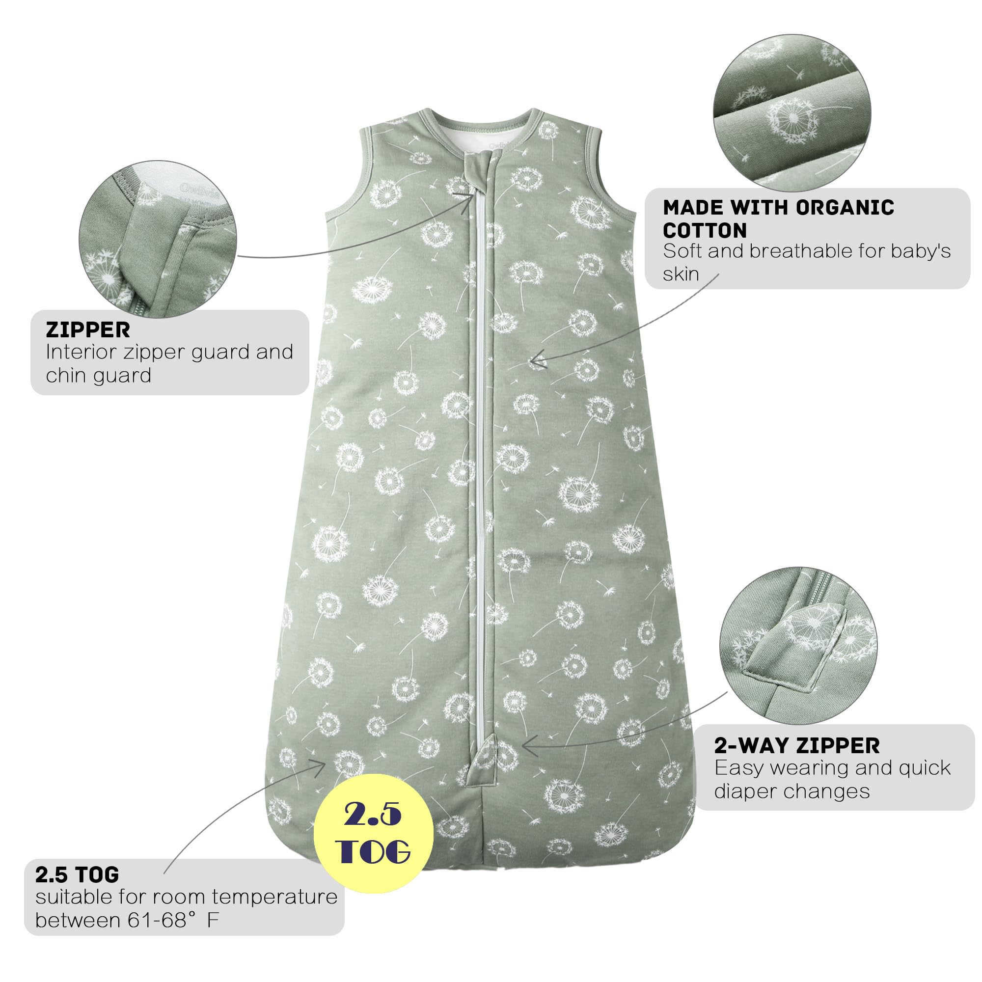 Available in 3-12m, 12-18m, and 18-24m sizes for growth.