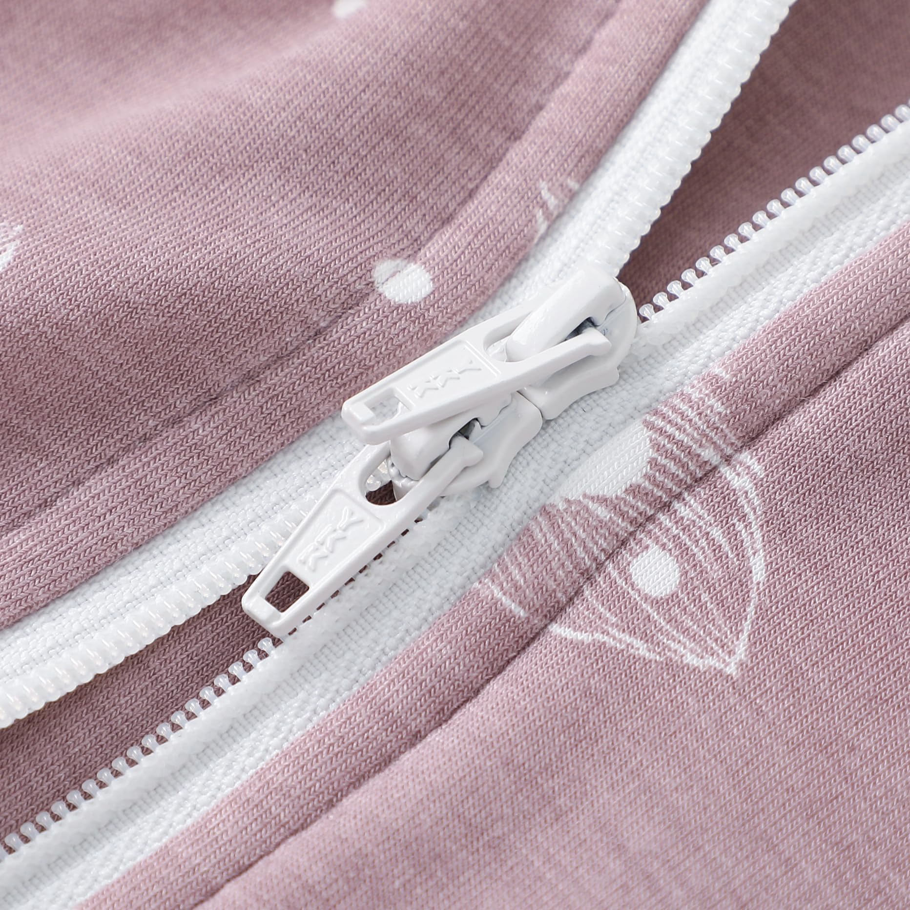 Owlivia sleep sack size options shown for 3-12 to 18-24 months.