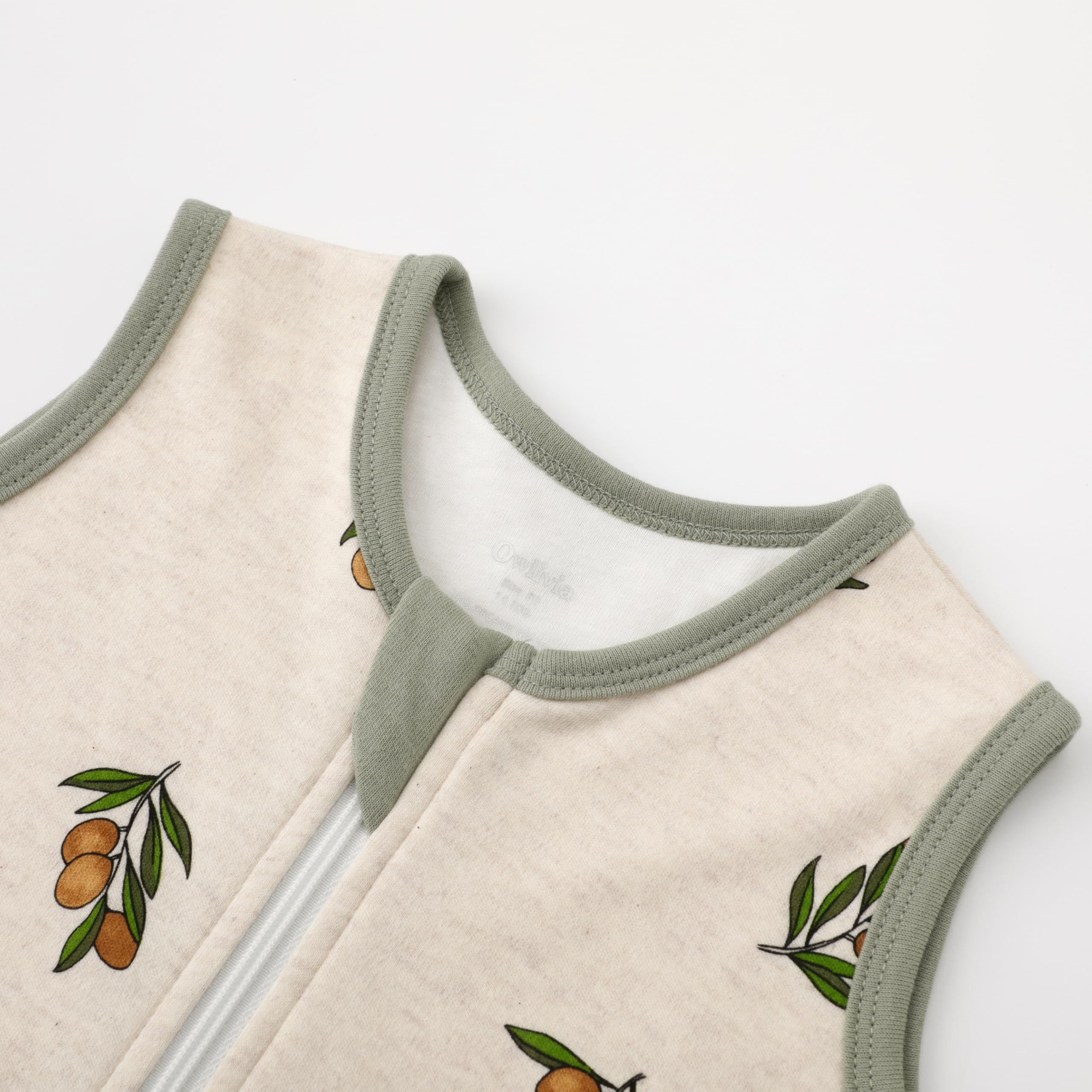 Owlivia toddler sleep sack with feet design supports versatile movement.