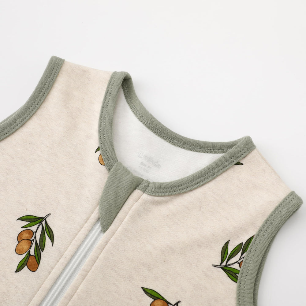 Owlivia toddler sleep sack with feet design supports versatile movement.