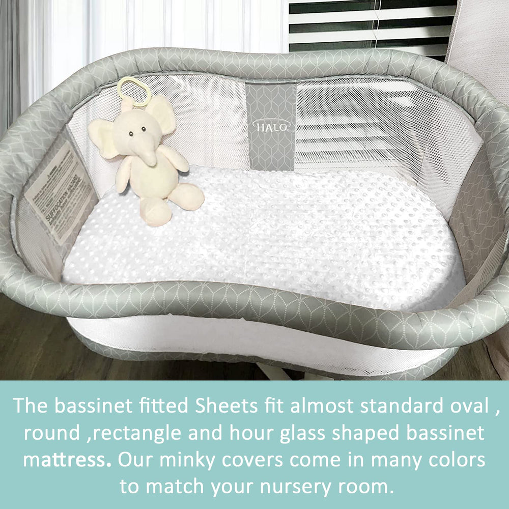 Elastic-band in action securing a smooth, stay-put fit on the bassinet.