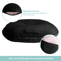 OWLOWLA breathable dotted minky fabric keeps baby comfortable during naps.
