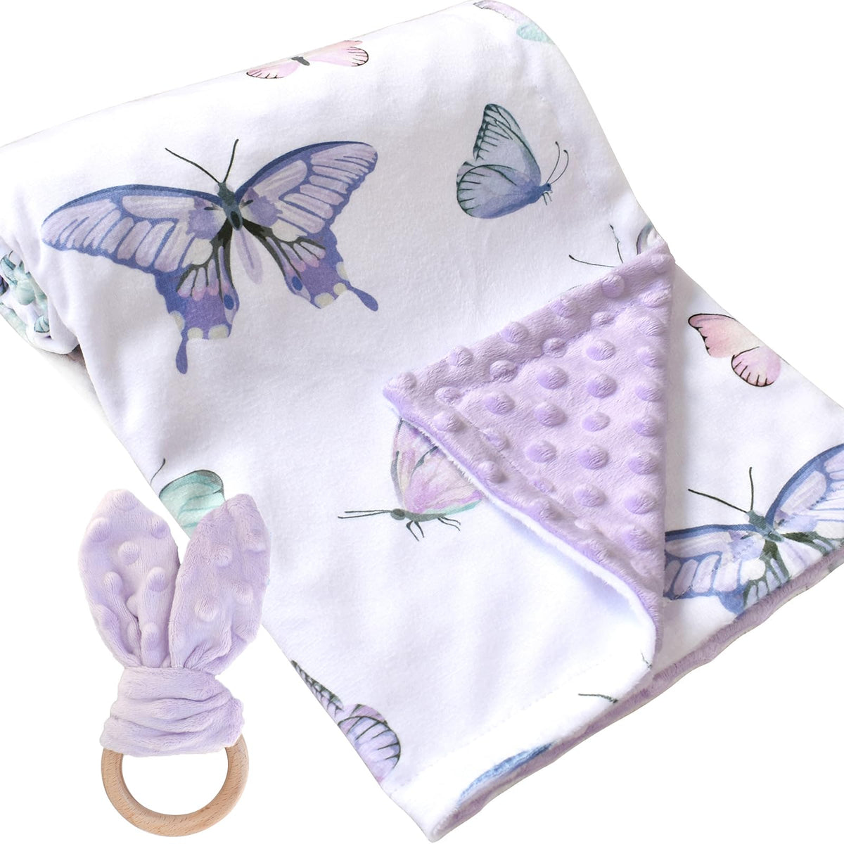 Owlowla Butterfly minky blanket with soft touch for newborn comfort and warmth