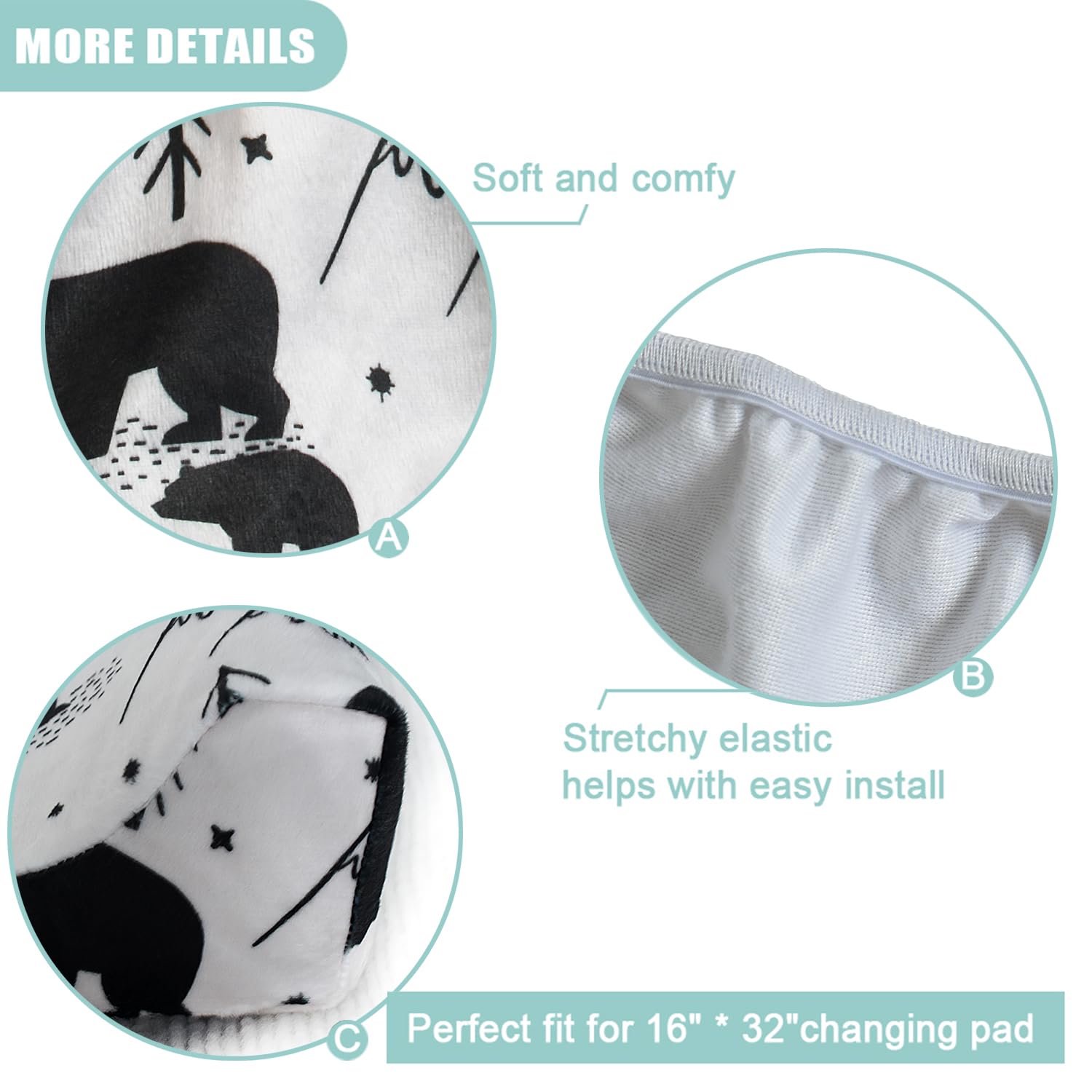Owlowla cover uses an elastic bottom band to stay securely in place.