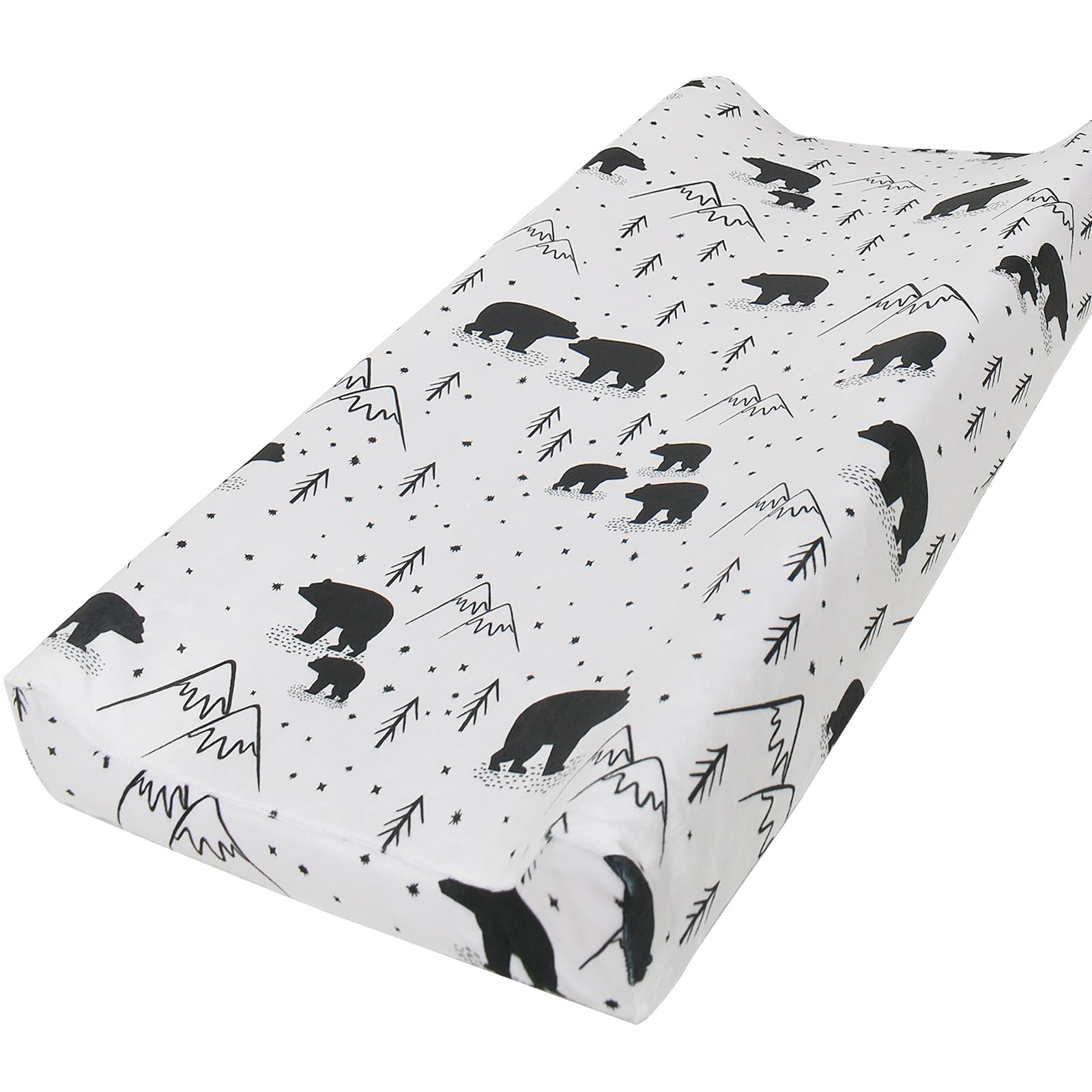 Owlowla changing pad cover with soft minky texture for baby's comfort.