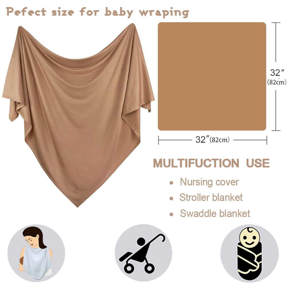OWLOWLA copper baby wrapped in swaddle demonstrating snug wrap