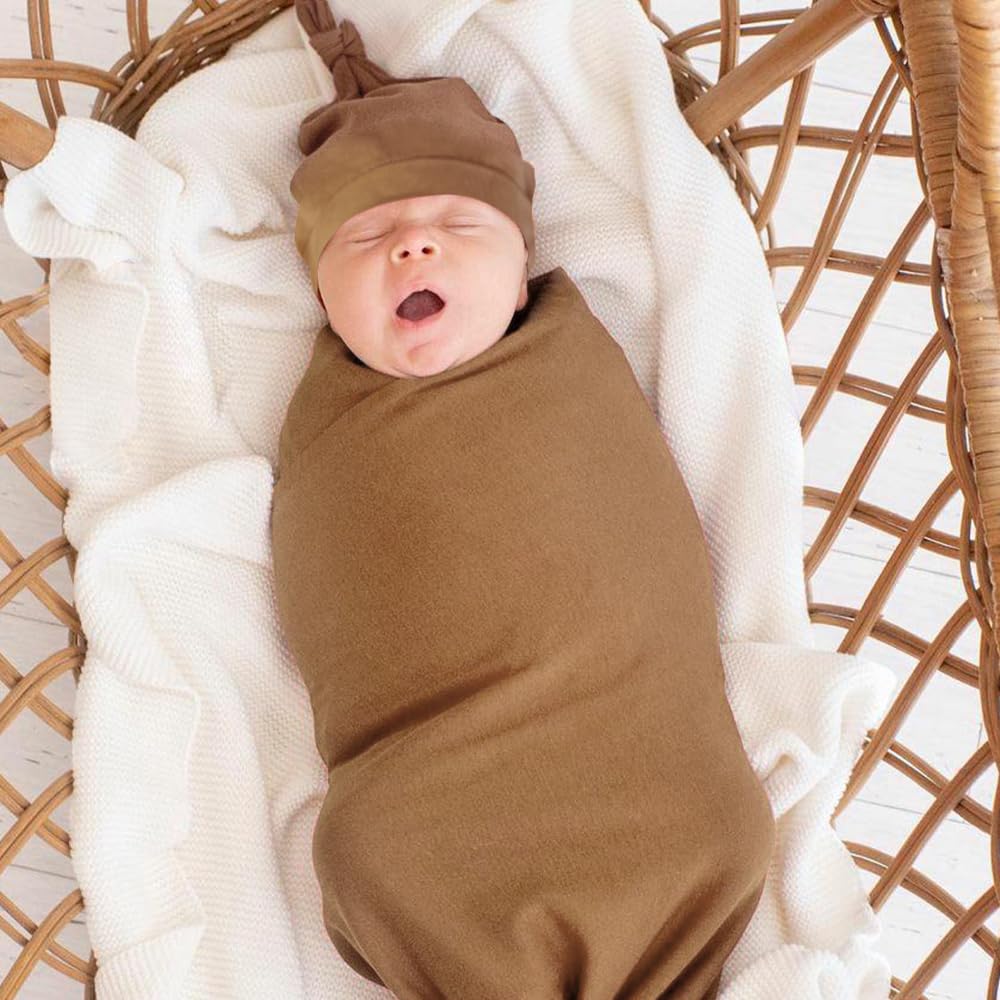 OWLOWLA copper swaddle close-up knit showing breathable texture