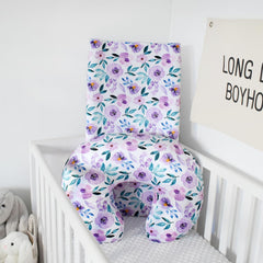 Owlowla floral prints brighten the nursery while protecting pads from spills.