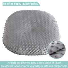 OWLOWLA gray minky close-up showing ultra-soft texture for baby comfort.