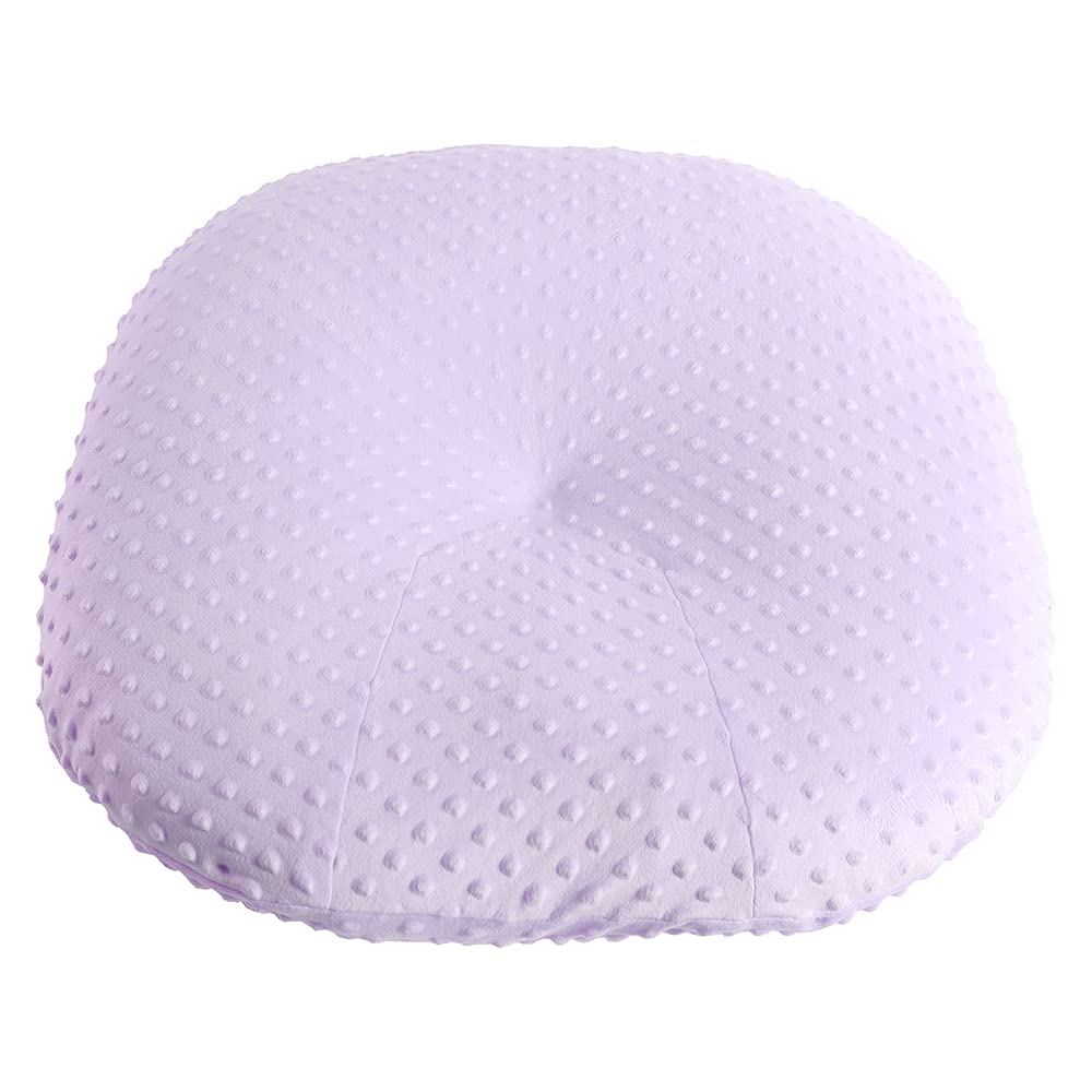 OWLOWLA newborn lounger cover lavender: soft minky touch for baby comfort.