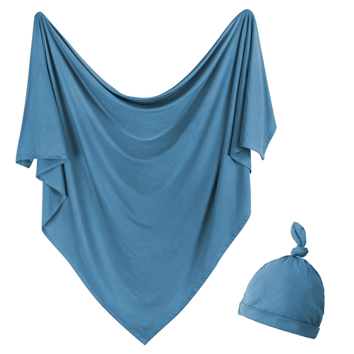 OWLOWLA newborn swaddle blanket in peacock color for cozy swaddling and peaceful naps.