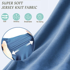 OWLOWLA newborn swaddle set steel blue beanie on baby, cozy warmth for naps.