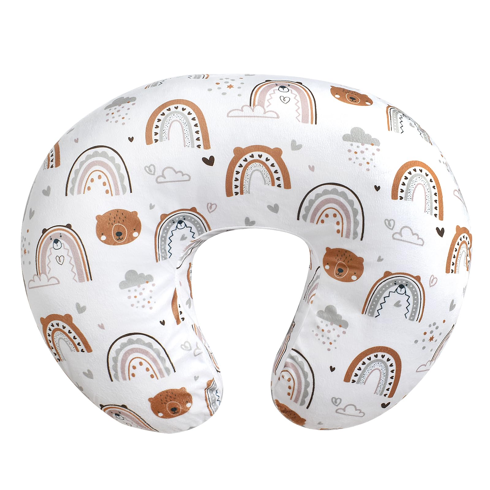 OWLOWLA nursing pillow cover with dots on ultra-soft minky fabric enhances baby's touch.