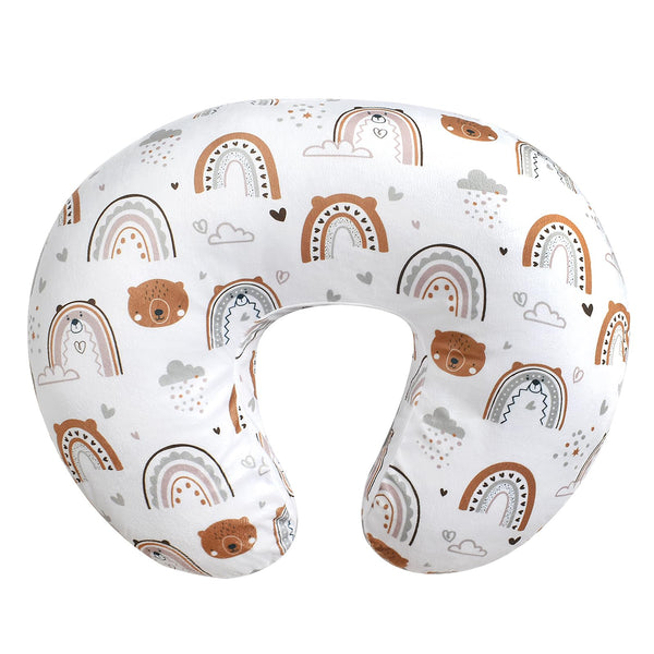 OWLOWLA nursing pillow cover with dots on ultra-soft minky fabric enhances baby's touch.