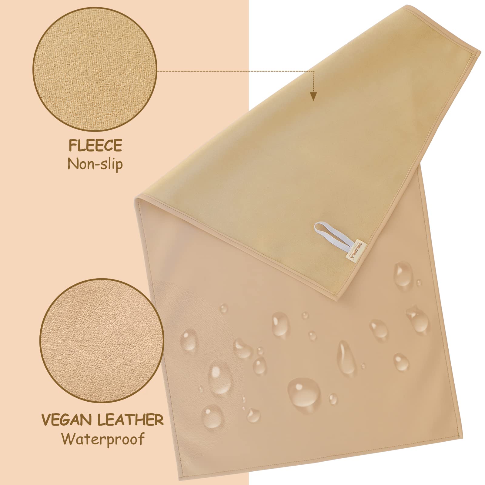 Owlowla portable changing pad folded for compact travel and quick storage.