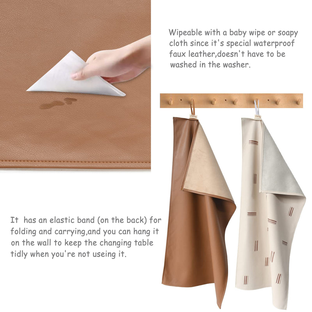 Owlowla waterproof leather-like surface for simple wipe-clean care.
