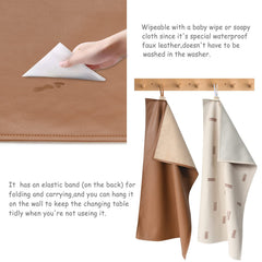 Owlowla waterproof leather-like surface for simple wipe-clean care.