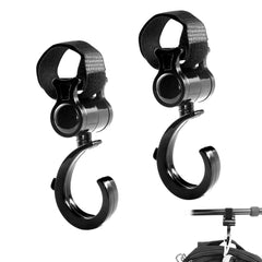 OXDFK walker hook 360° swivel for easy bag access.