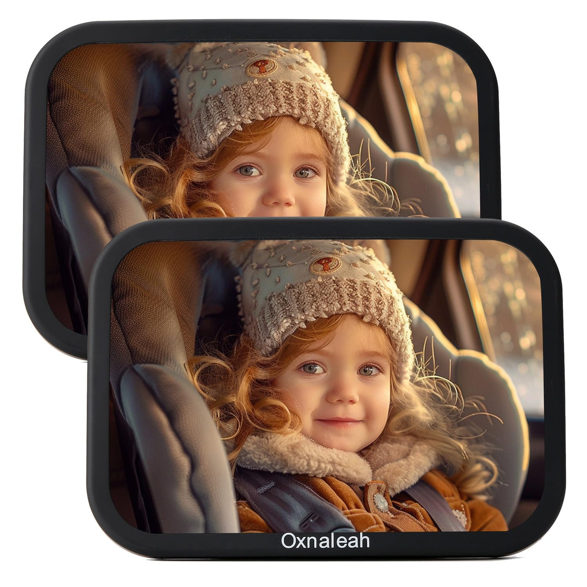 Oxnaleah baby car mirror provides a clear wide view for the backseat.