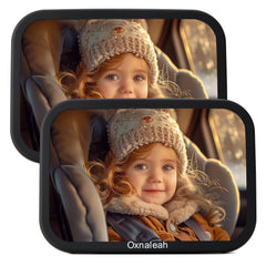 Oxnaleah baby car mirror provides a clear wide view for the backseat.