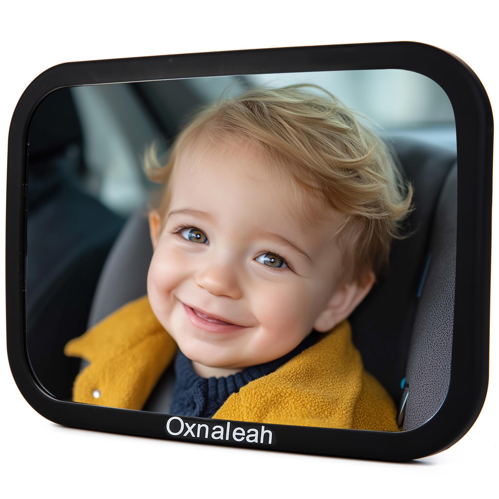Oxnaleah rear-facing mirror with shake-proof design for steady baby monitoring.