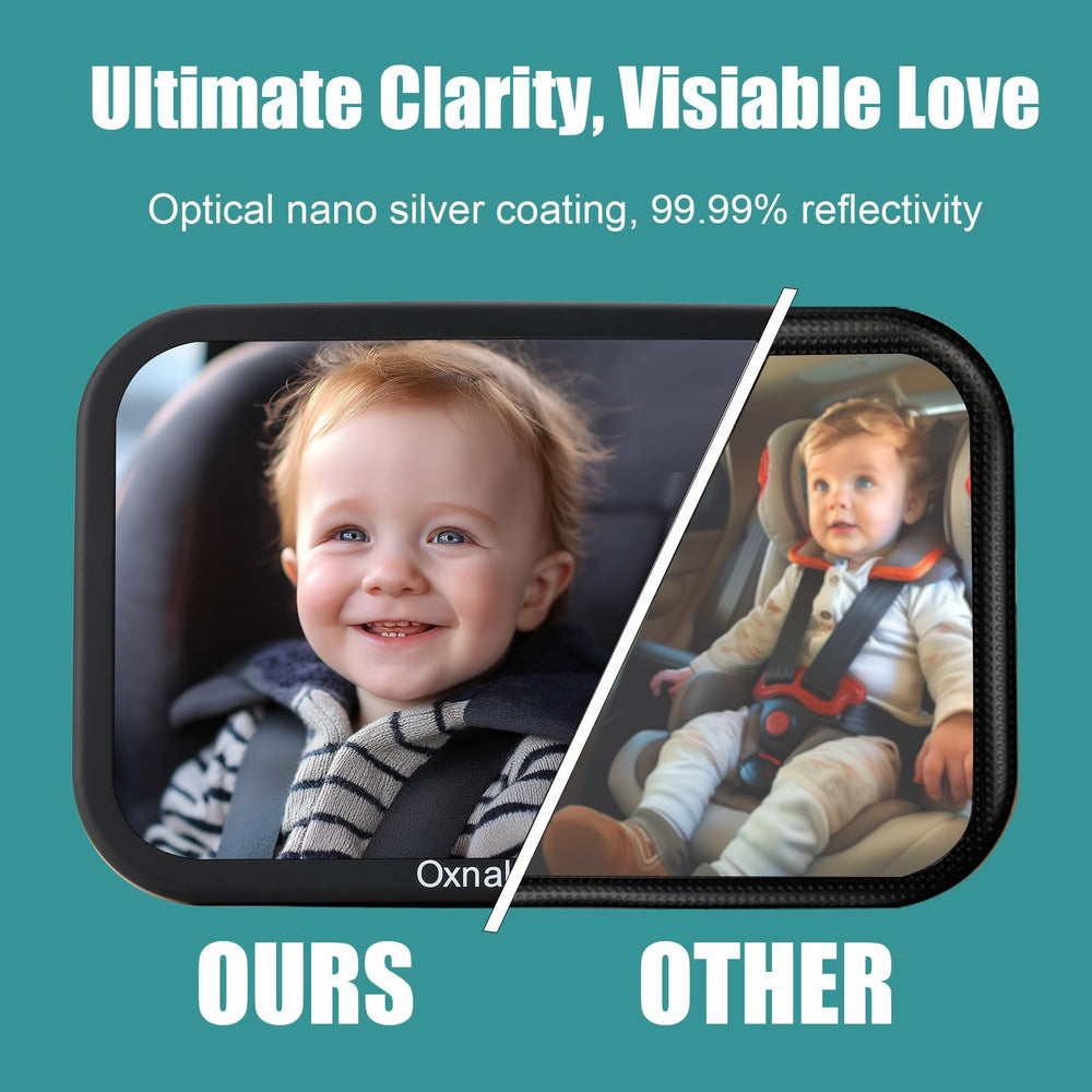 Oxnaleah wide-view 9.6 by 6.8 inch mirror enhances visibility on the road.