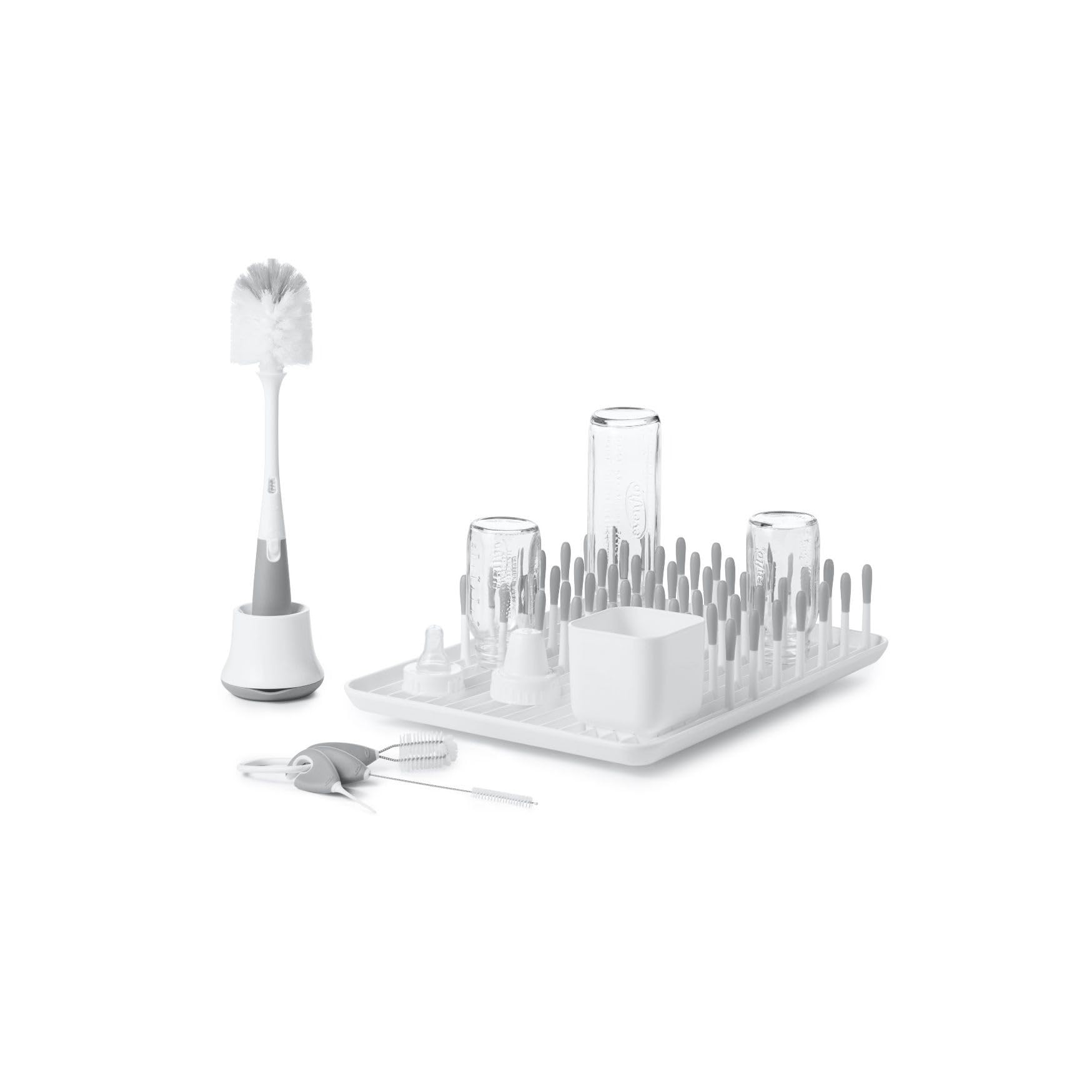 OXO Tot Bottle Brush with Stand cleans bottles safely