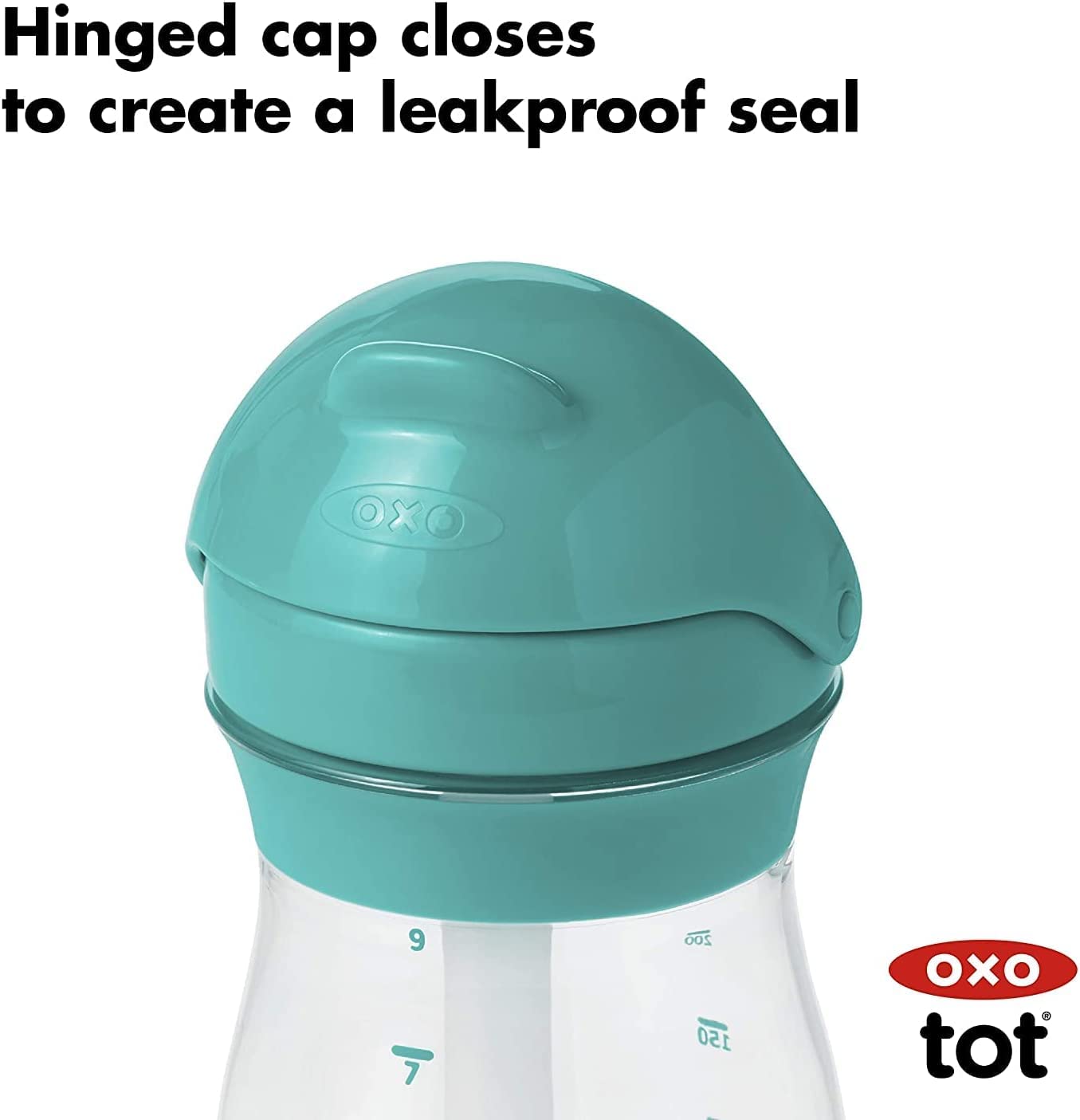 OXO Tot Transitions Teal BPA-free construction supports safe daily use.
