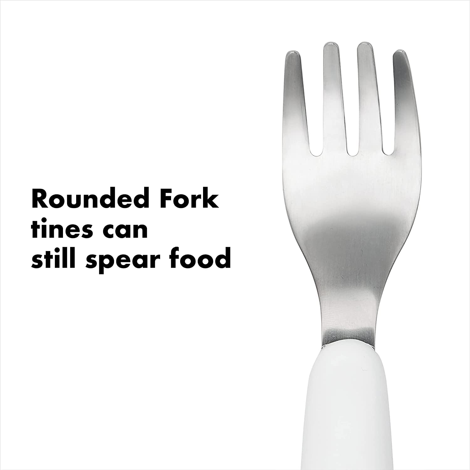 OXO Tot pink fork and spoon ideal for children around 12 months