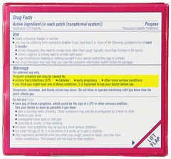 Oxytrol for Women abdomen application demonstrates easy placement for long-lasting symptom management.