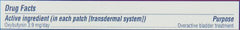Oxytrol for Women application sites show abdomen, hip, or buttock placement.