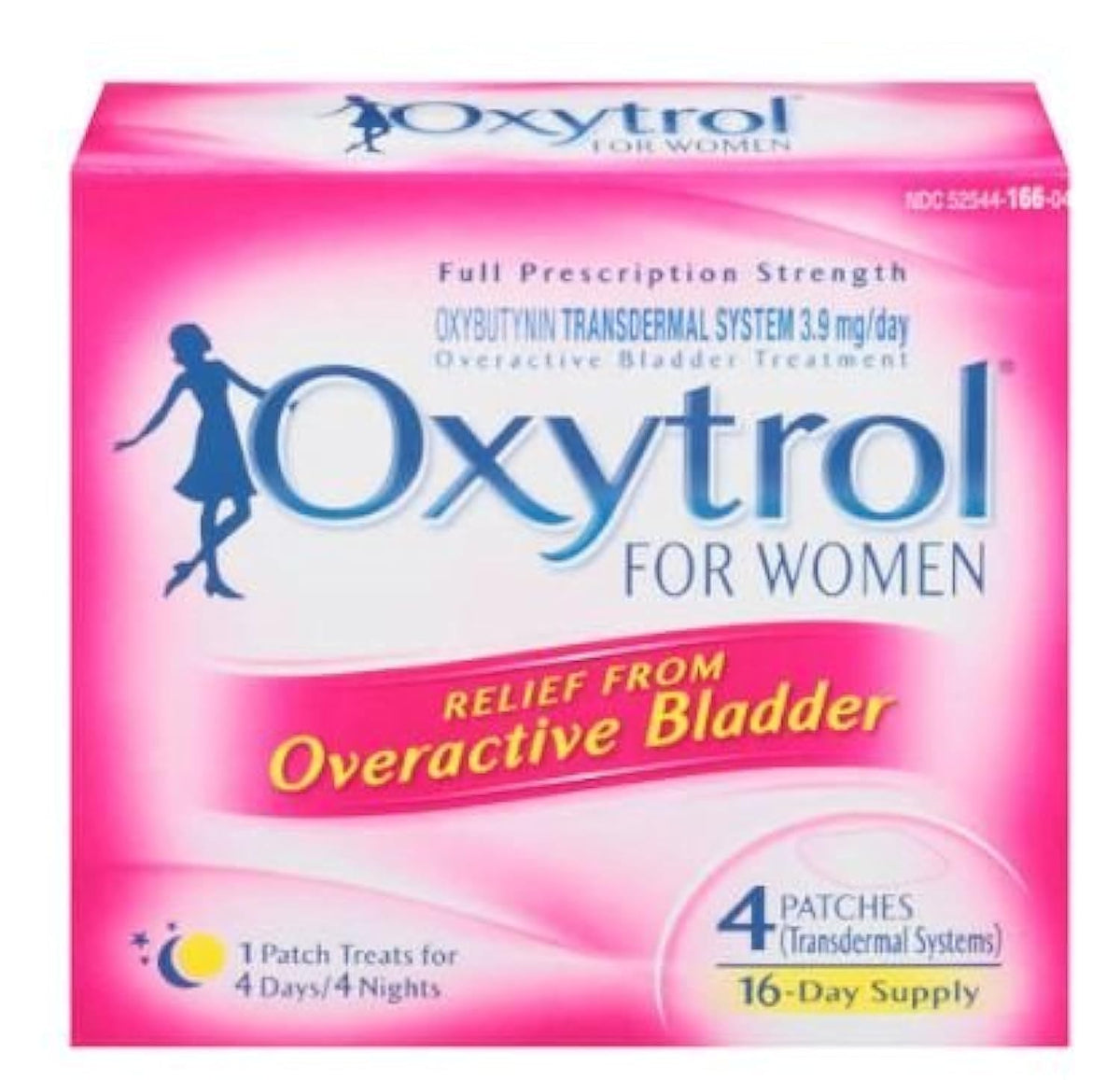 Oxytrol Women patch four-pack, discreet wearable for steady daily delivery.