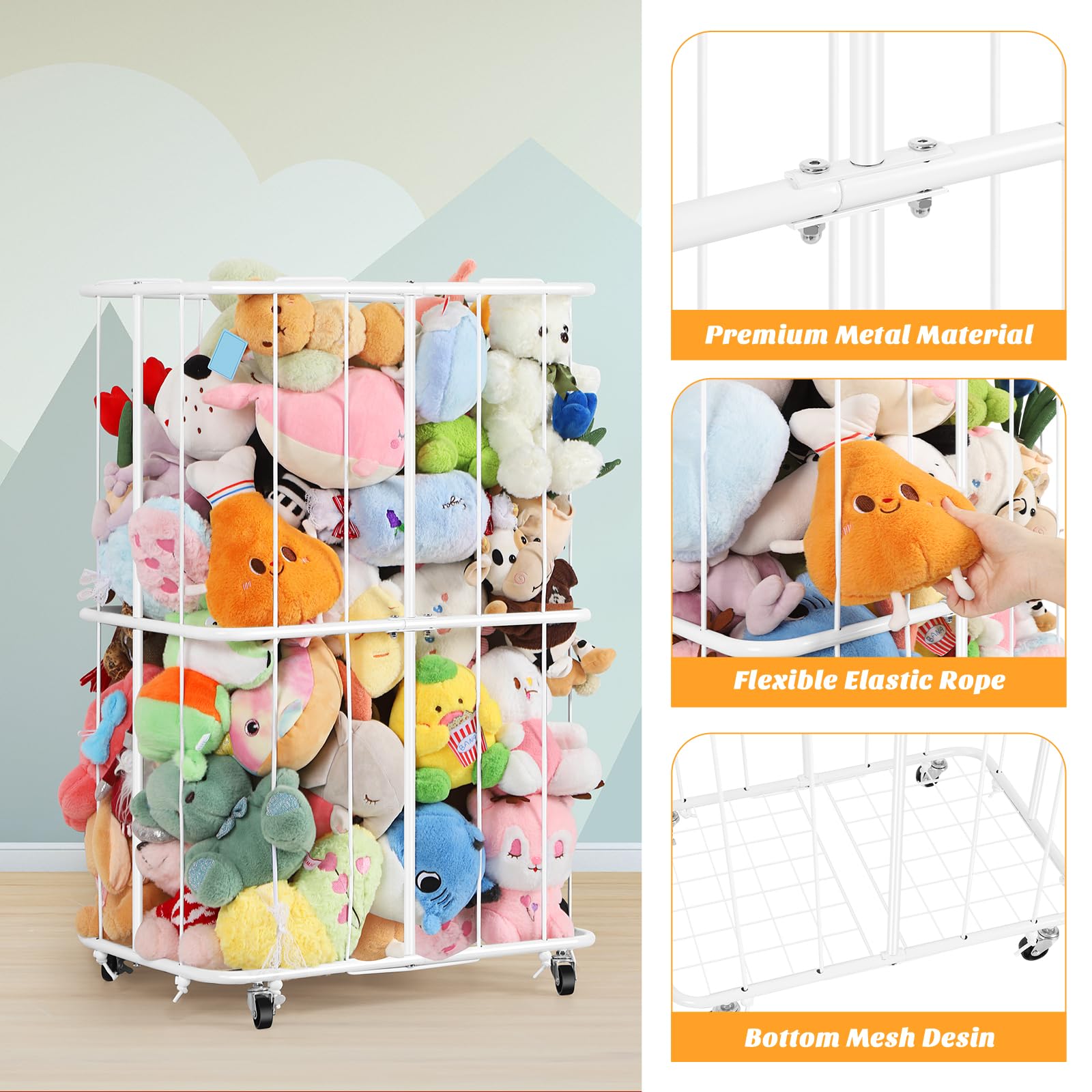 OYEAL four wheels and adjustable feet enable mobility or stable placement.