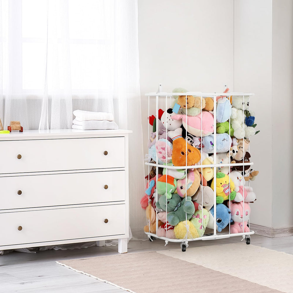 OYEAL multipurpose storage for plush toys, balls, and gear.