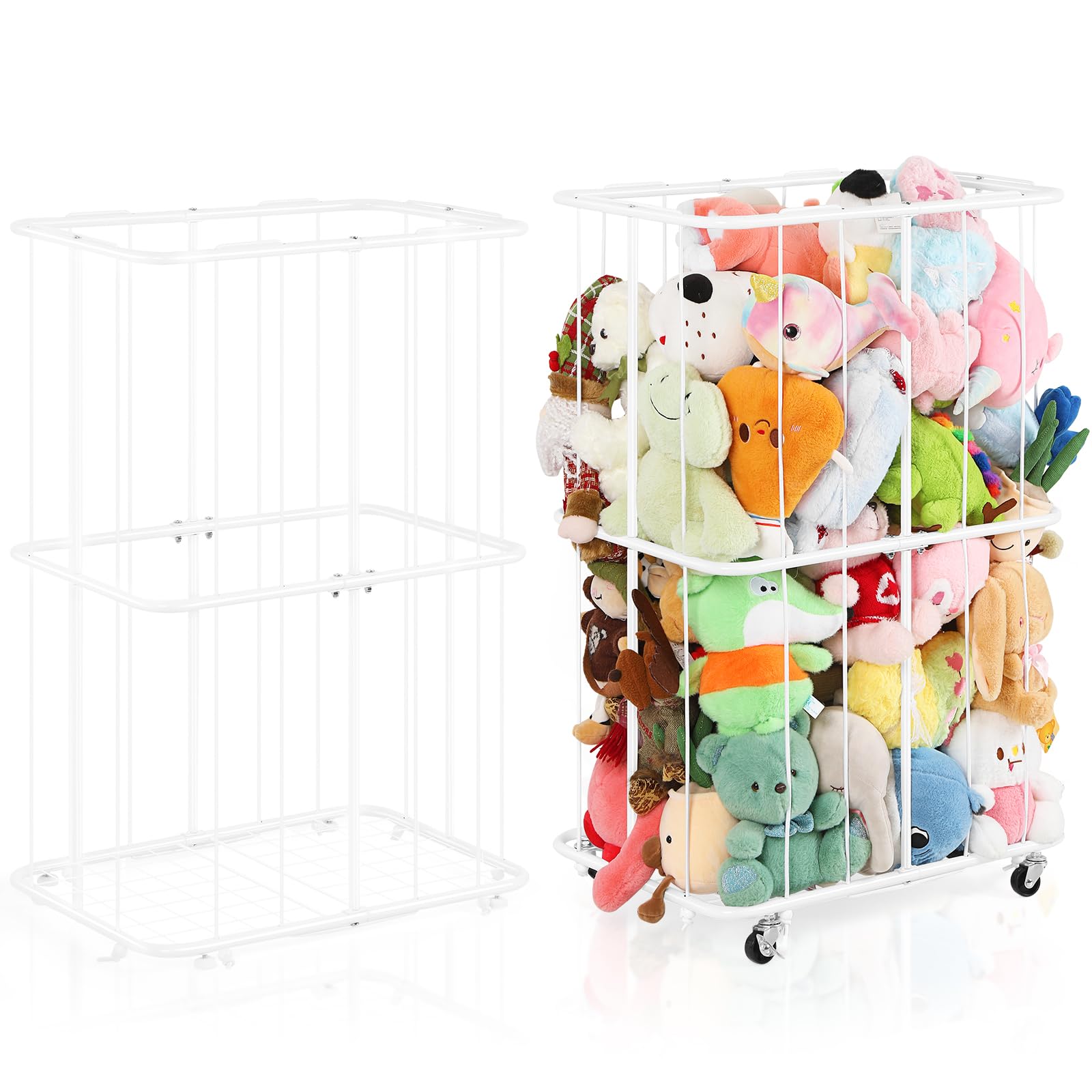 OYEAL white finish blends with nursery decor and keeps rooms tidier.