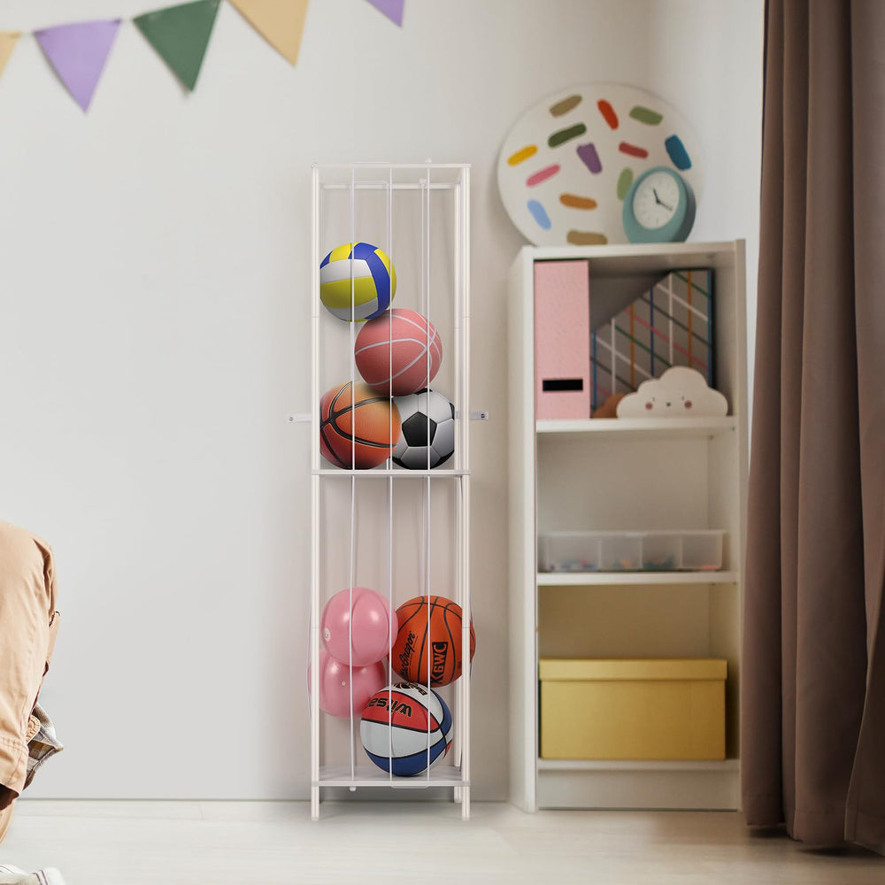 OYEAL stuffed animal storage holder ball storage use shows versatile toy garage function