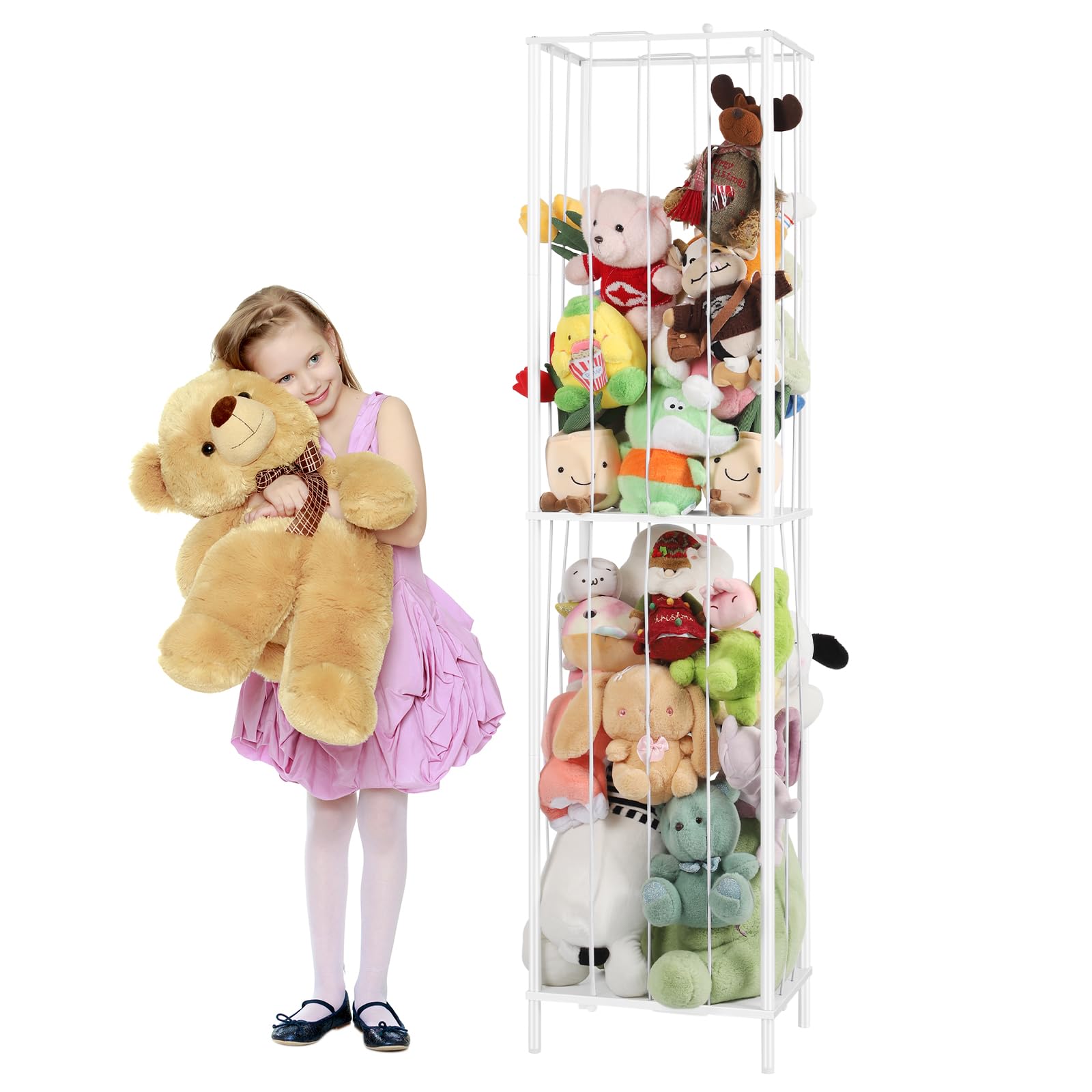 OYEAL stuffed animal storage holder stable base ensures safe playtime