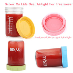 OYSIR glass container safe for microwave reheating with lid removed.