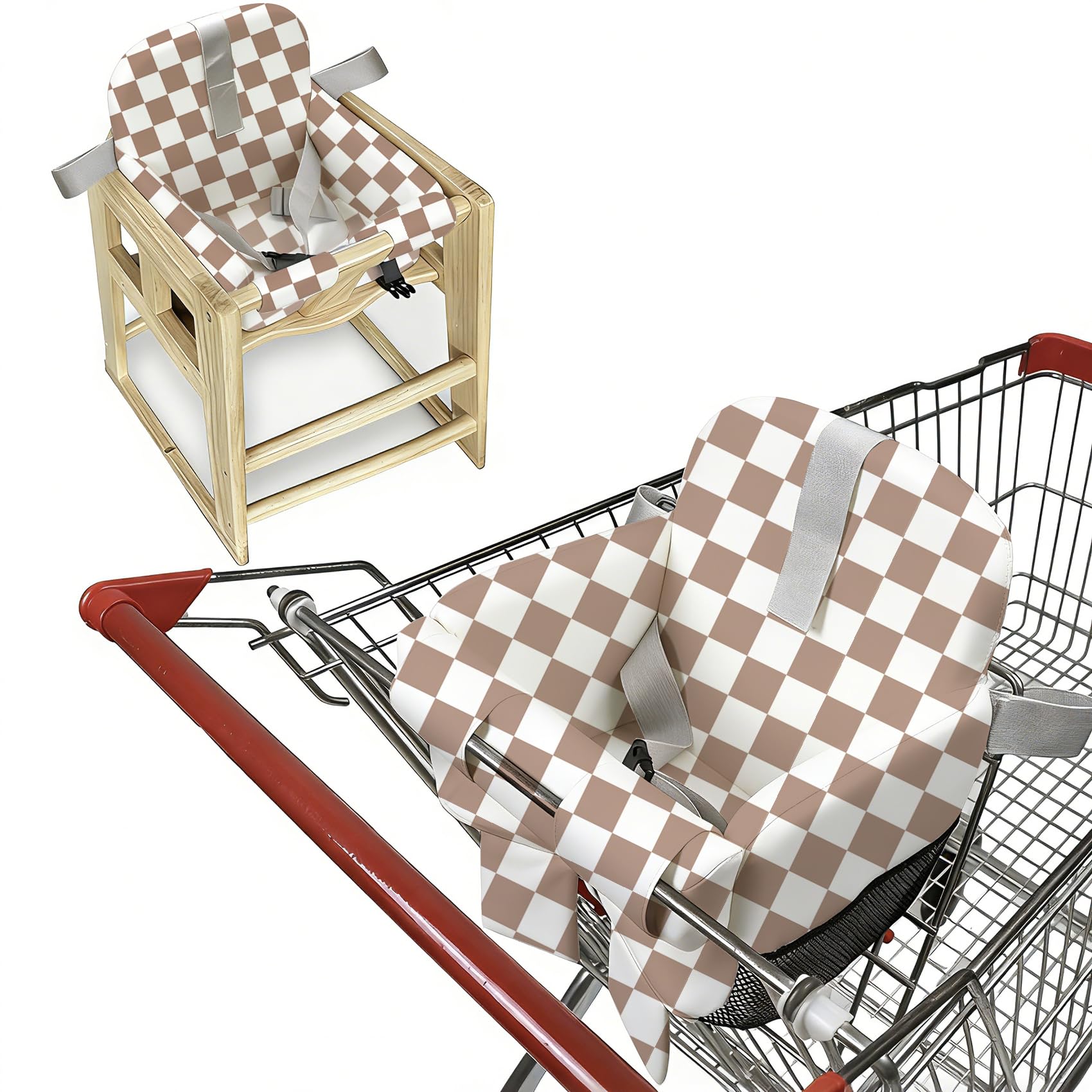 OZRVYNDAREL 2-in-1 design fits carts and high chairs for versatility.