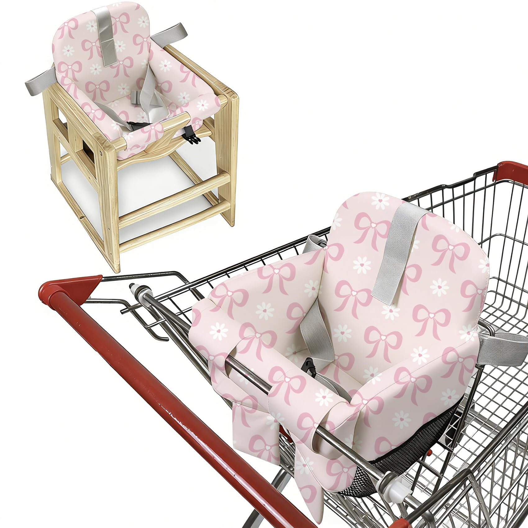 Ozrvyndarel padded-comfort-cart-cover offers plush support and cleanliness on public carts.