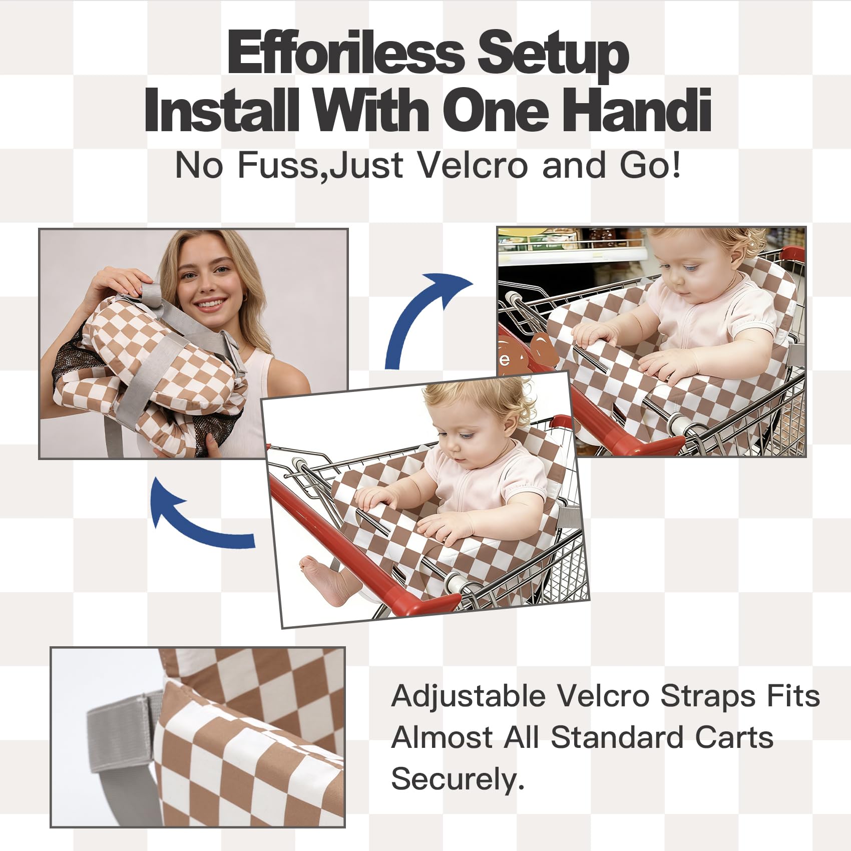 OZRVYNDAREL safety harness secures infants for worry-free shopping.