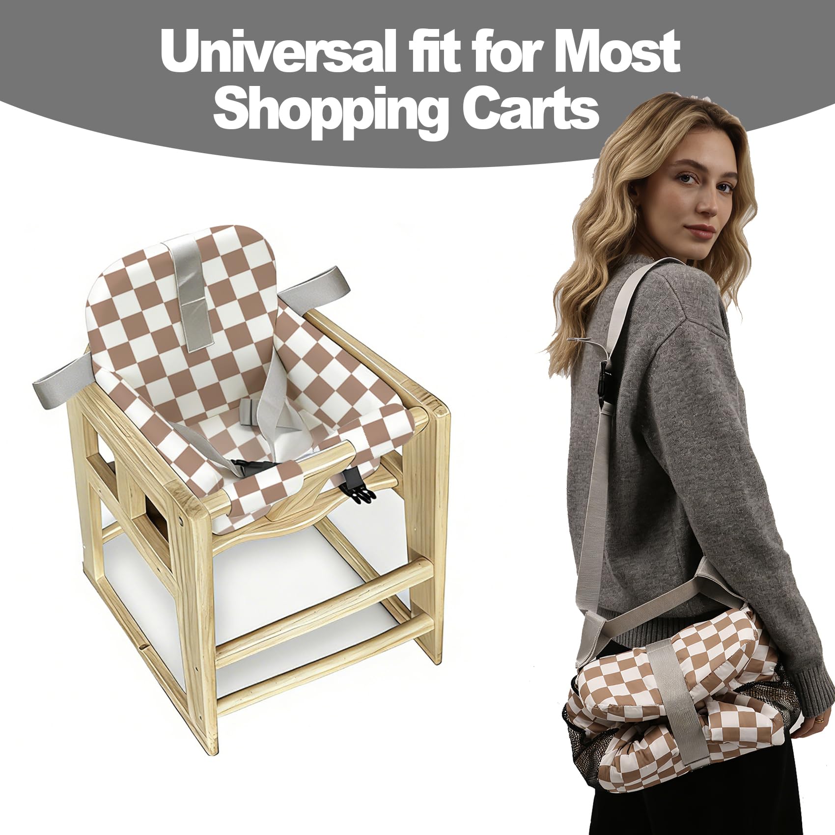OZRVYNDAREL storage pockets keep diapers and snacks within reach.