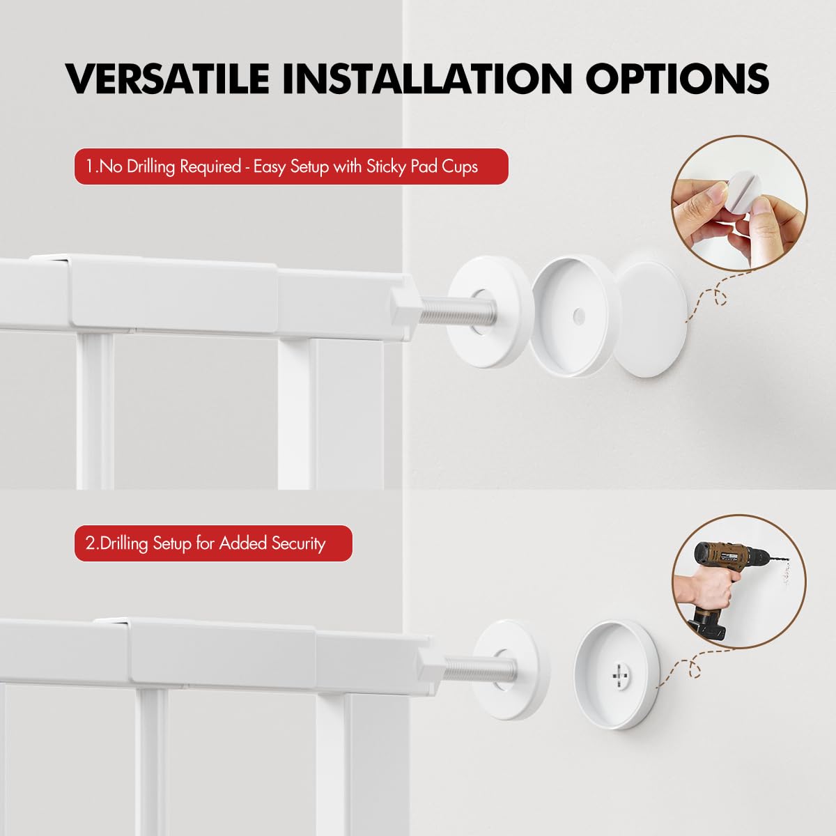 Ozzy & Kazoo wall mount option adds strength on staircases