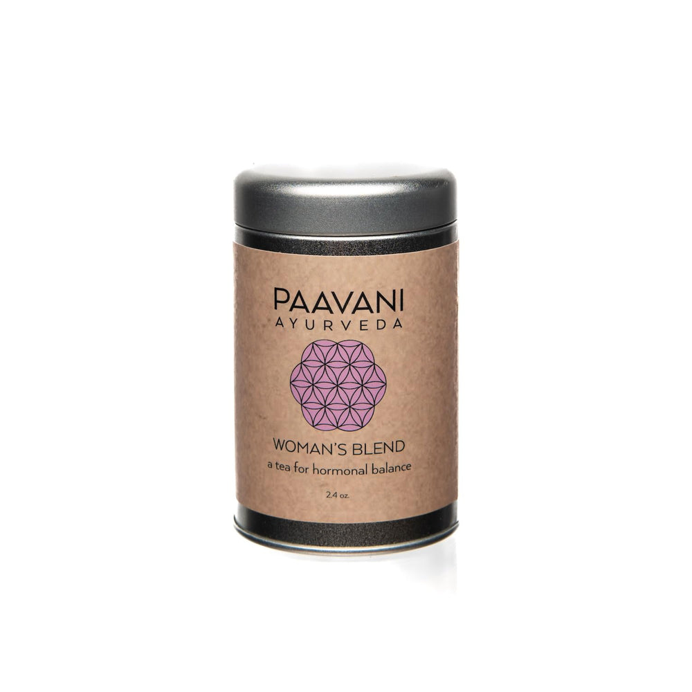 PAAVANI Women's Blend tea canister with loose herbs for gentle balance