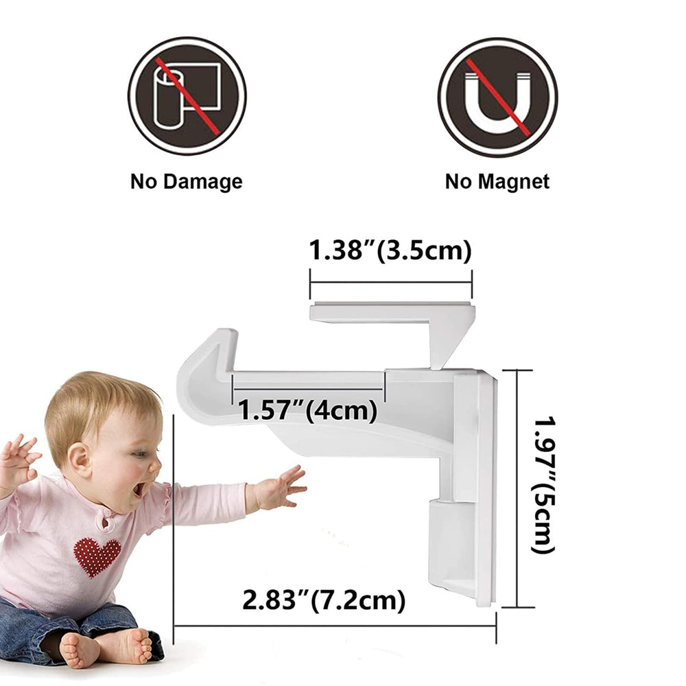 Pabesim invisible cabinet latch hidden design maintains a sleek cabinet look.