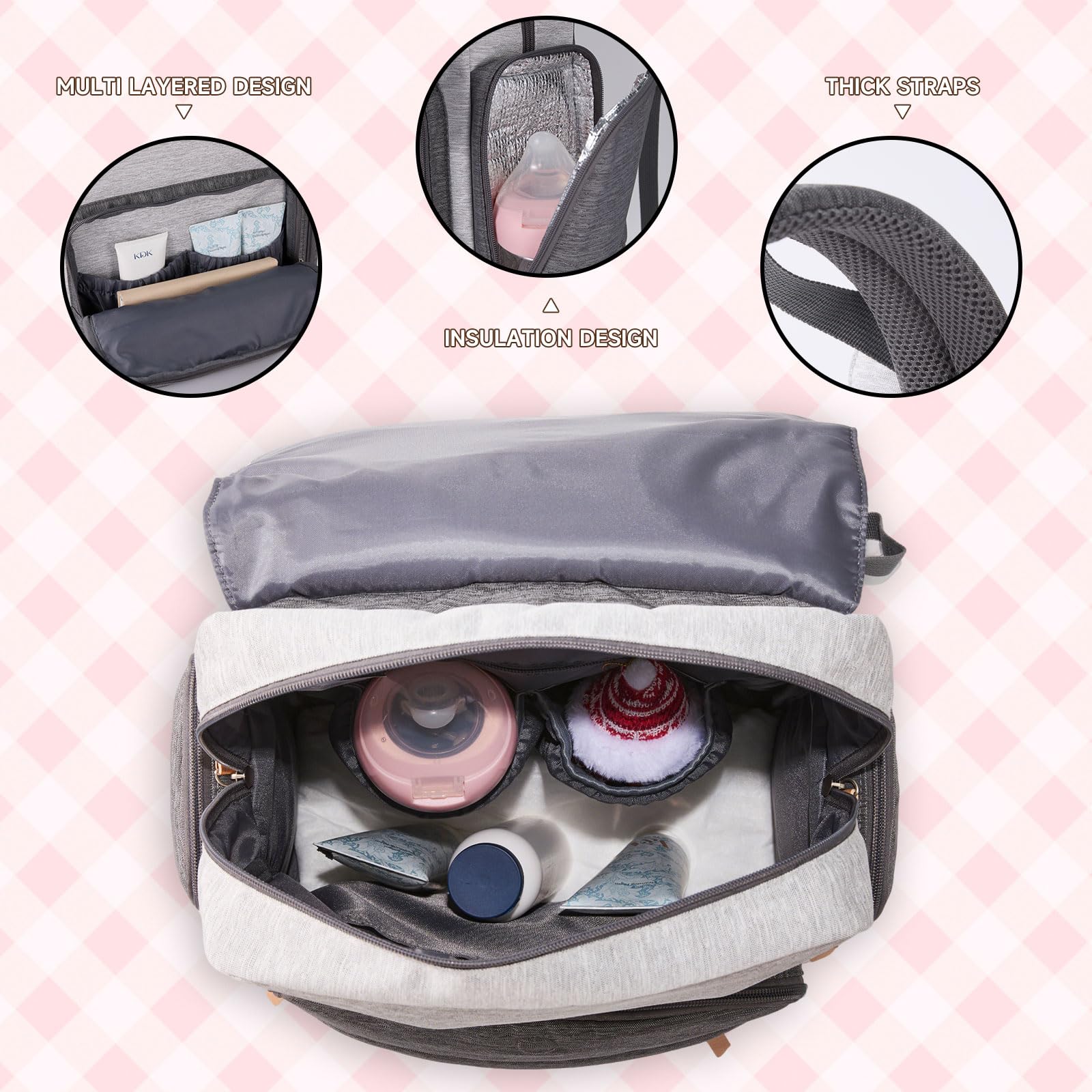 Packino padded back panel and straps cushion shoulders during long outings.